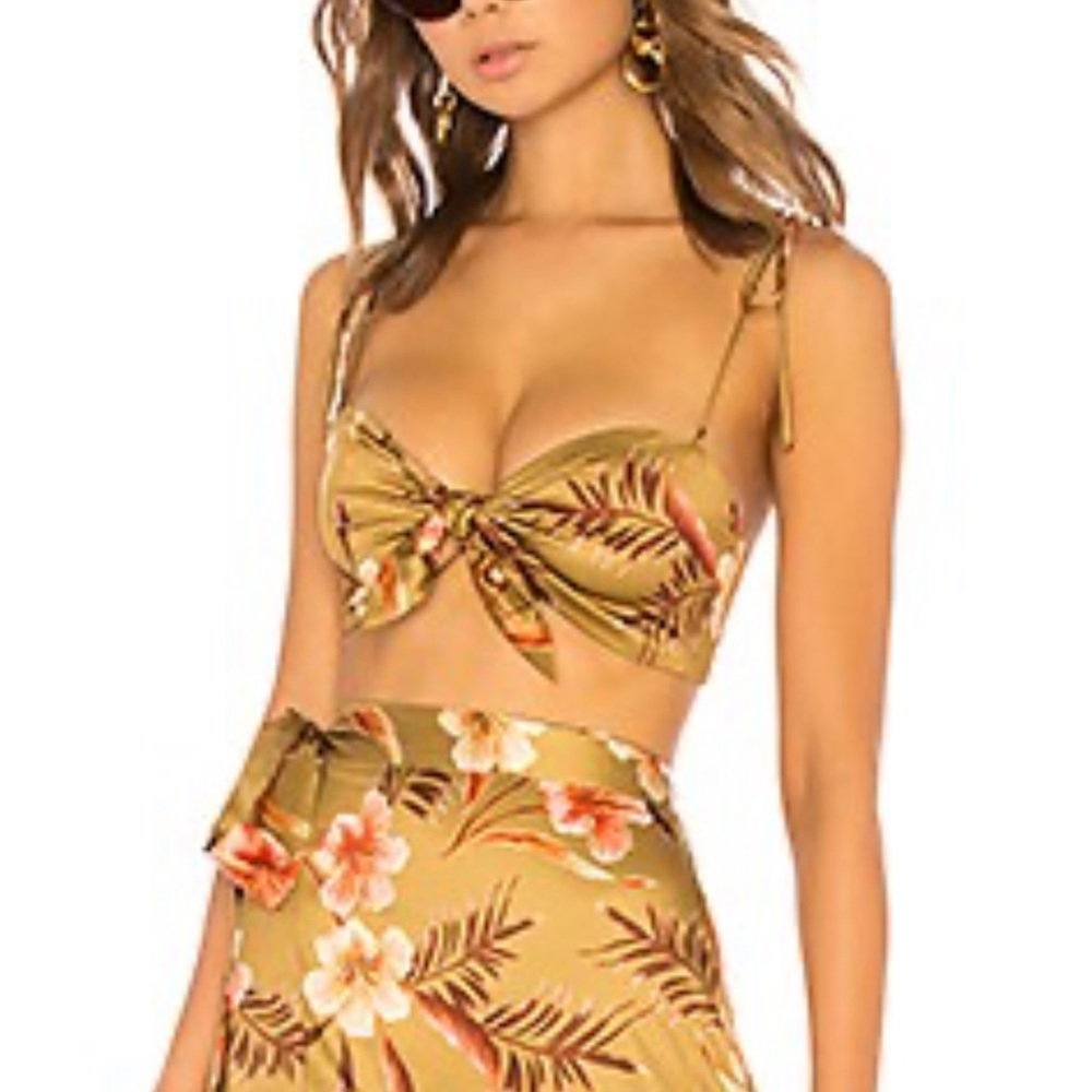 LPA Knot Top With Ties in Lush Tropics